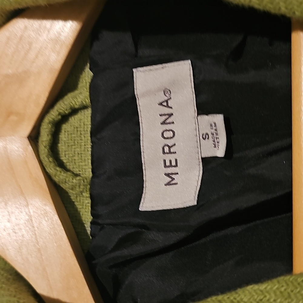 Merona Green Wool Blend Peacoat – Size Small - Picture 2 of 6